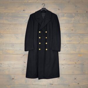 1950s U.S. Navy Melton Wool Double Breasted Officer Coat Men's 42 R